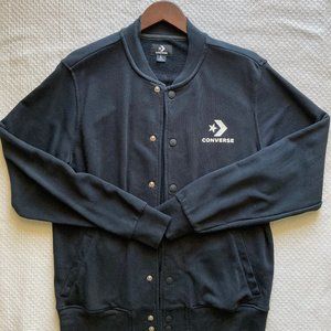 CONVERSE- Bomber Jacket (Large) (Black)